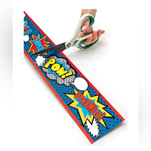 NWT-Teacher Created Resources Superhero Rolled Border Trim, 3” x 50’ - Picture 5 of 9